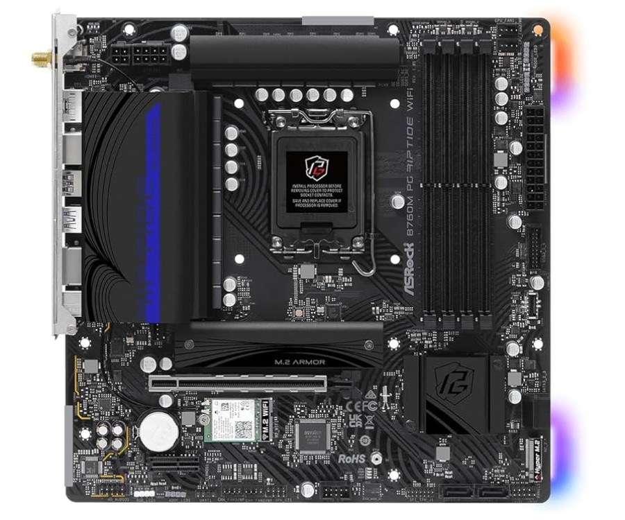 Placa ASROCK B760M PG Riptide WiFi, Chipset Intel B760, LGA1700, mATX